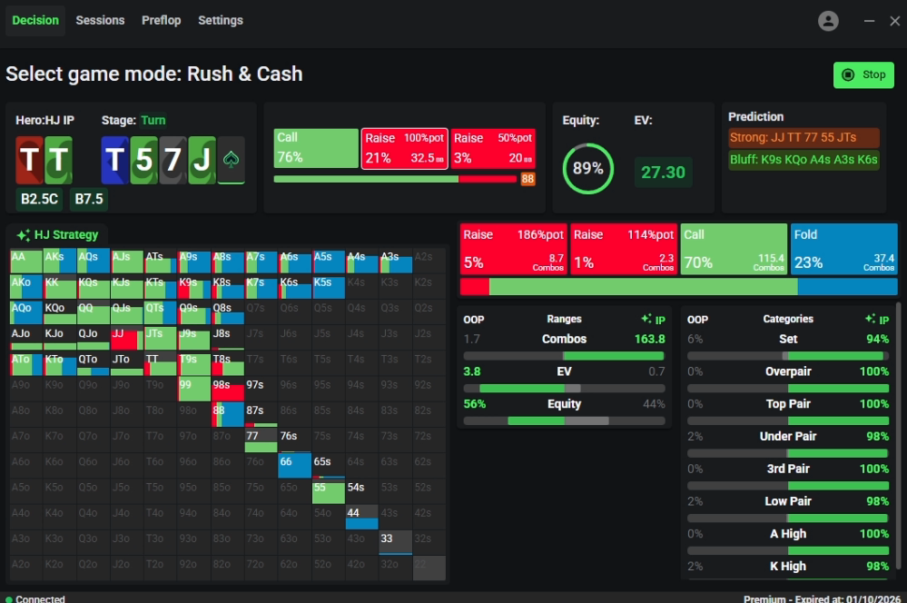 Real-Time GTO Analysis